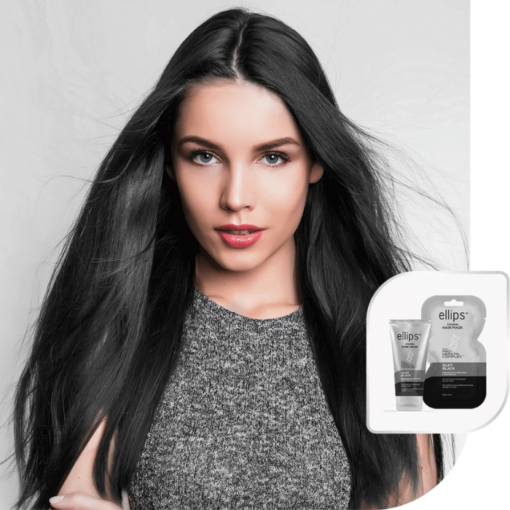 Kem Ủ Giúp Tóc Đen Suôn Mượt Ellips Vitamin Hair Mask Silky Black - Hình ảnh 2